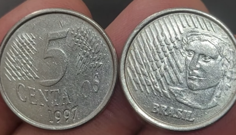 Moeda muito cobiçada de 5 CENTAVOS ano 1997 que vale ouro na Numismática