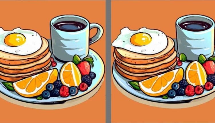 Teste de concentração: Encontre os 3 erros no prato de café da manhã em apenas um minuto