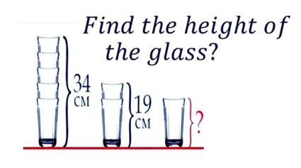 Teste de QI: descubra a altura do copo usando raciocínio lógico em 10 segundos