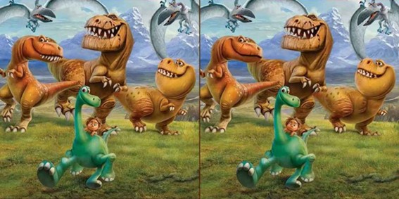 Jogo das diferenças: Encontre dois erros entre as imagens dos dinossauros em menos de 10 segundos