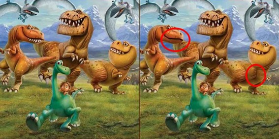 Jogo das diferenças: Encontre dois erros entre as imagens dos dinossauros em menos de 10 segundos