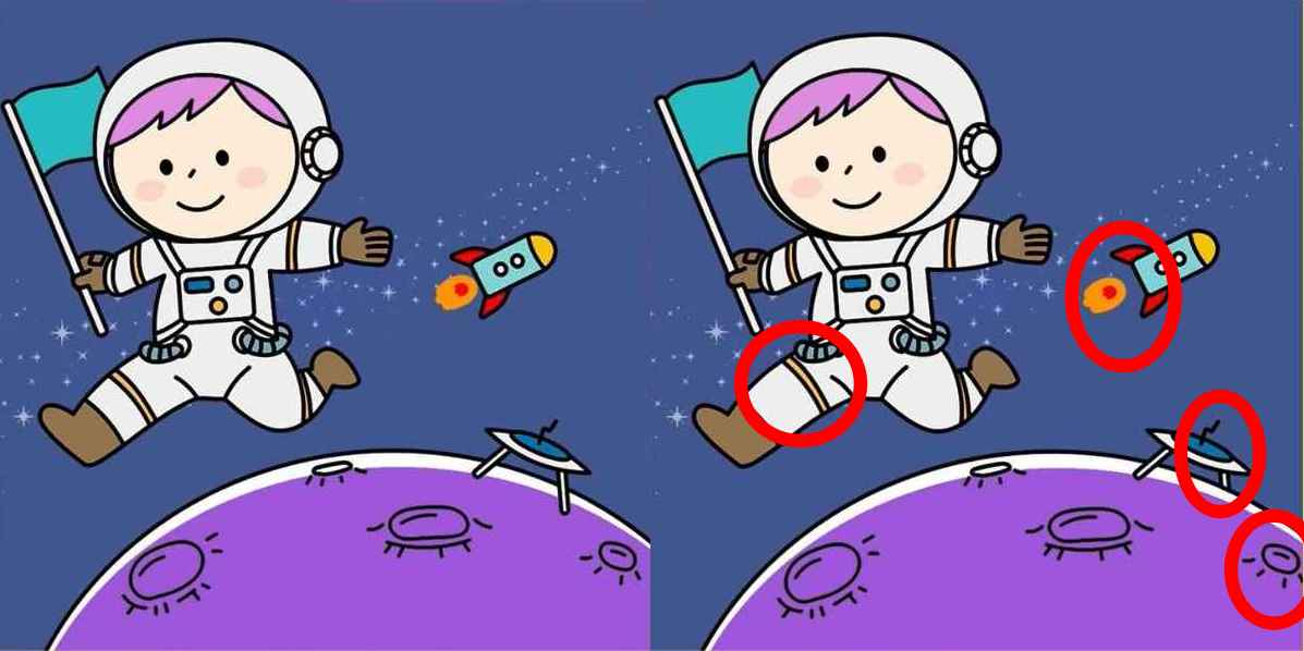 Aceite o desafio do astronauta e mostre que sua atenção é tão vasta quanto o universo!