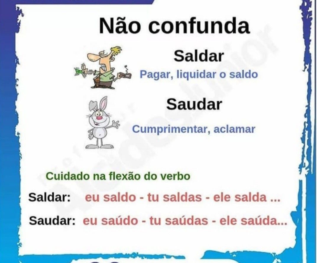 Saudar ou saldar? Qual a diferença?