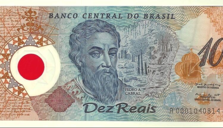 Cédula 10 reais plástico