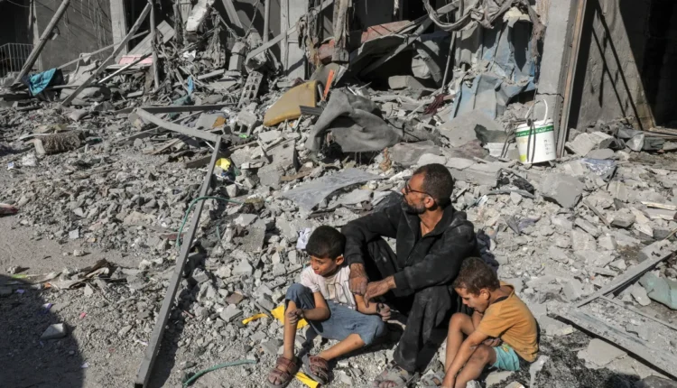 Vítimas do conflito entre Israel e Hamas. Imagem: Abed Rahim Khatib/Anadolu via Getty Images