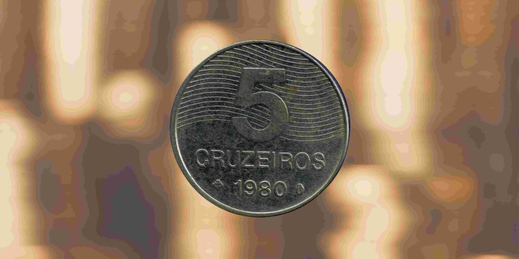 cinco cruzeiros de 1980.