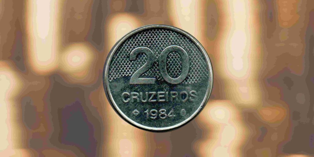 Moeda de 20 cruzeiros de 1984.