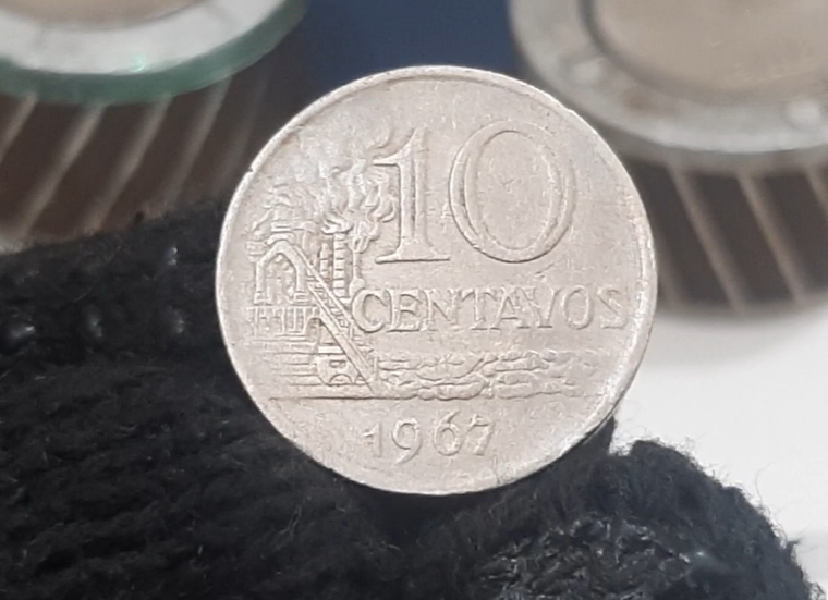 Você guardou a moeda rara de 10 Centavos de 1967?
