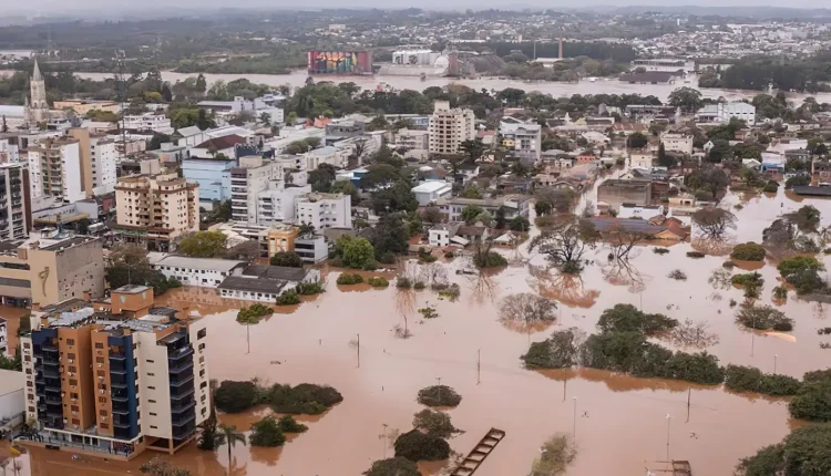 Enchente no Sul, em Lajeado. Imagem: EBC