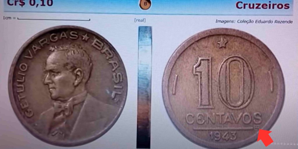 moeda de 10 centavos de 1946