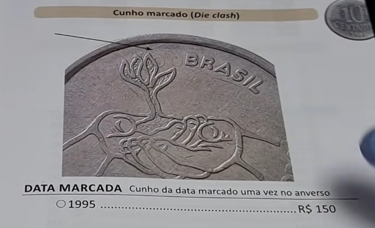 moeda de 10 centavos com erro RARO 