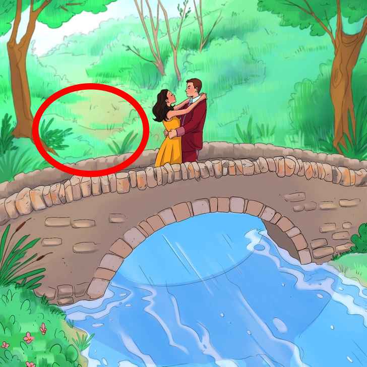 Resposta do erro na imagem do casal na ponte.