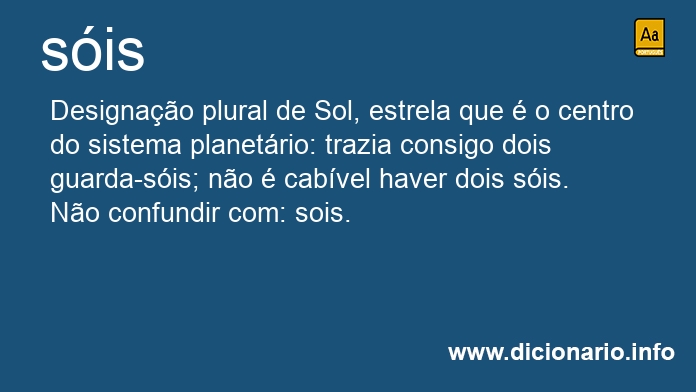 Você sabe qual é o plural de sol?