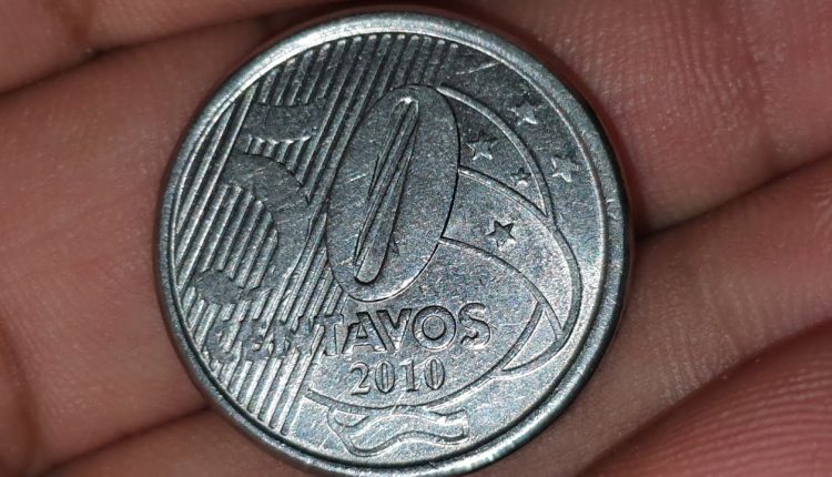 Moeda 50 Centavos Reverso Horizontal