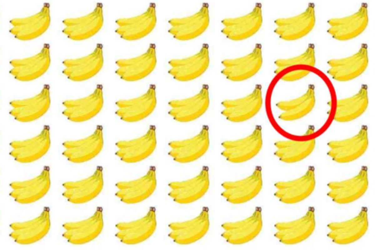 Teste de ilusão de ótica encontre o cacho de bananas diferente em menos de segundos Imagem Canva Pró