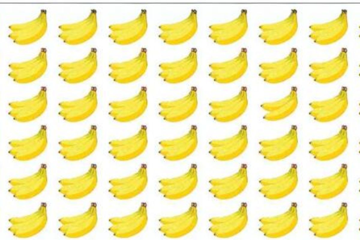 Teste de ilusão de ótica encontre o cacho de bananas diferente em menos de segundos Imagem Canva Pró