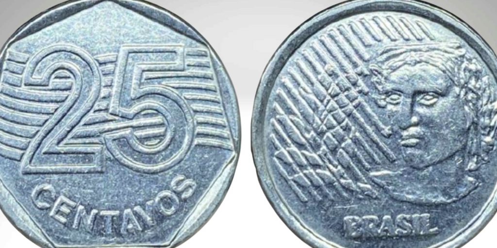 moeda de 25 centavos rara