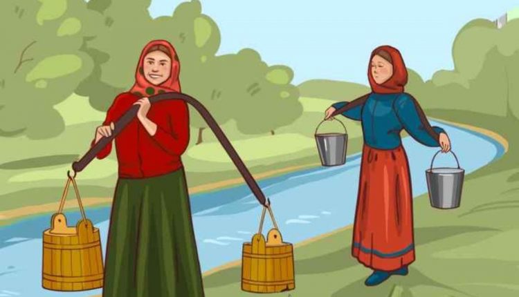 Qual das mulheres trará mais água?