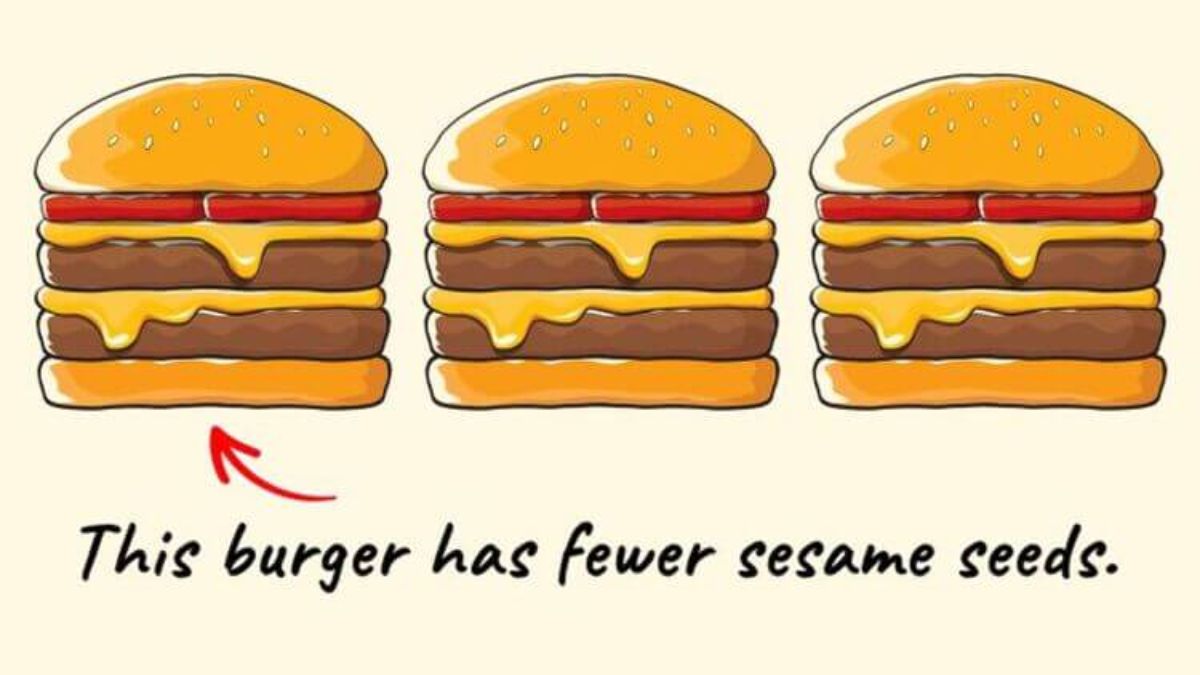 Resposta de onde está o hambúrguer diferente.