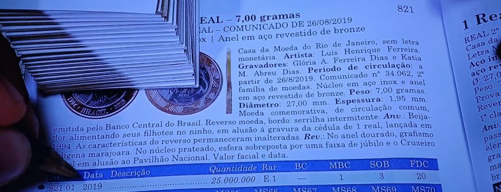 Moeda de 1 real do Beija-Flor tem valores atualizados para 2024; confira!