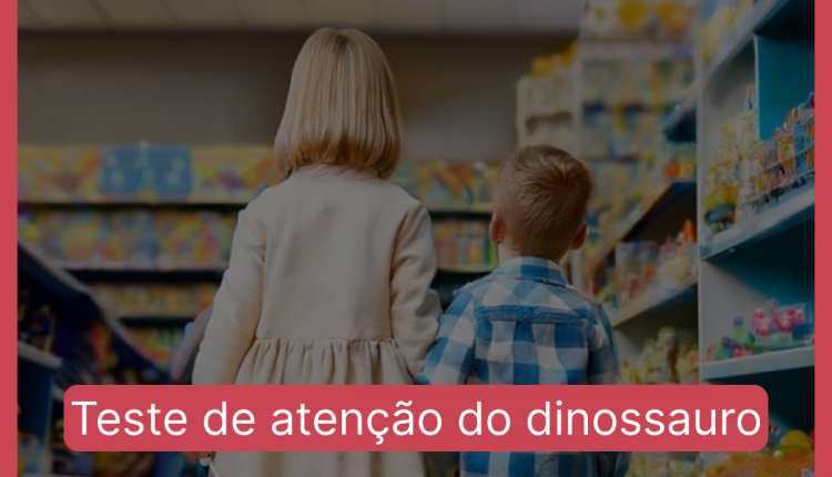 Teste de atenção do dinossauro