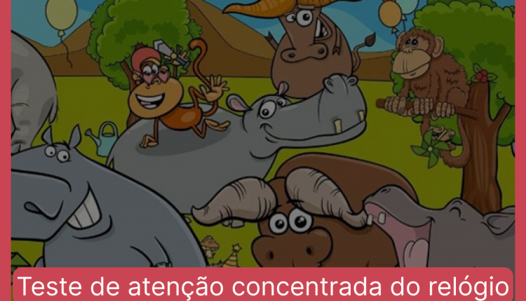 Teste de atenção concentrada do relógio