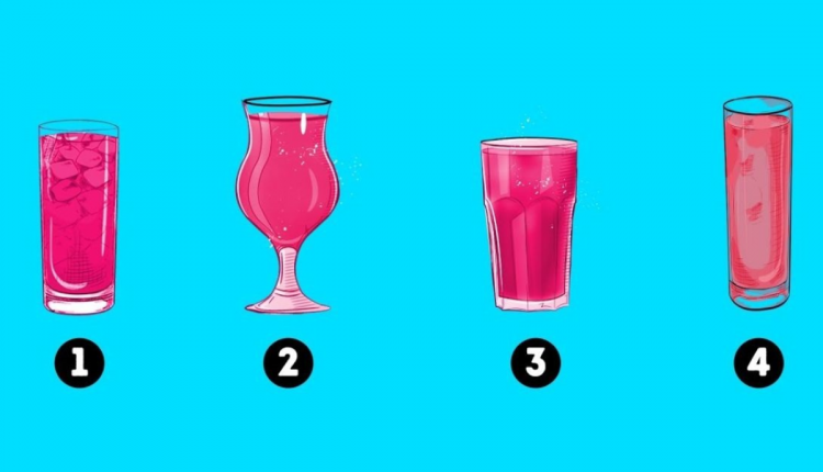 Qual dos quatro copos tem mais suco? Fonte: Jagran Josh.