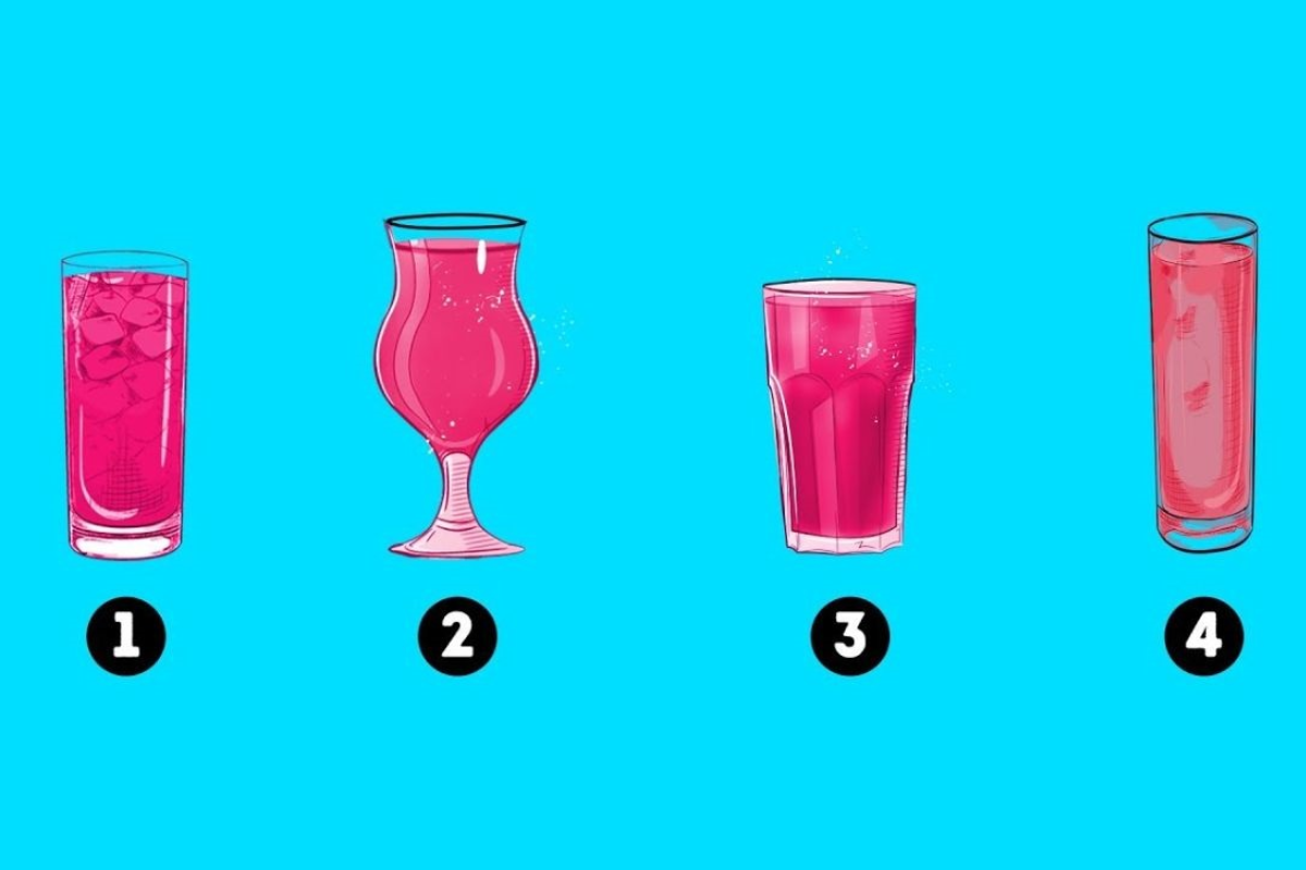 Qual dos quatro copos tem mais suco? Fonte: Jagran Josh.