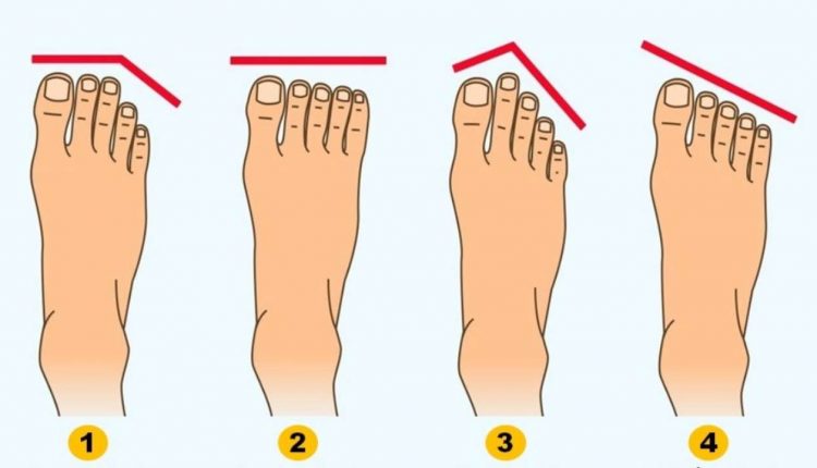 Teste de personalidade com o formato do pé