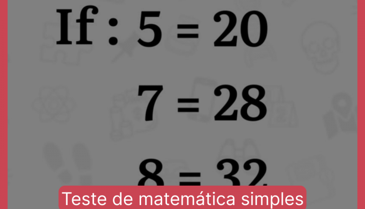 Teste de matemática simples: descubra o valor final em menos de 10 segundos