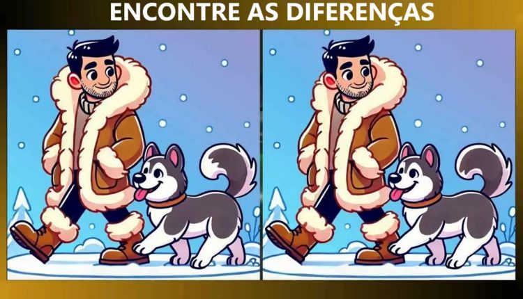 Desafio Visual: encontre 3 diferenças em 10 segundos do passeio na neve