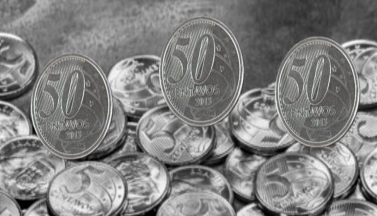 Moedas de 50 centavos vale 40 vezes mais