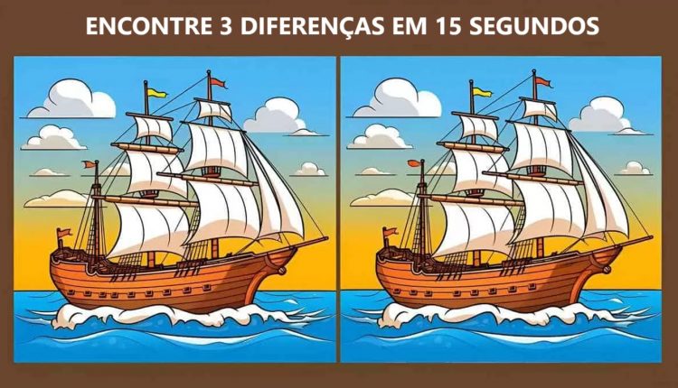 Encontre a Diferença: será que você consegue identificar as 3 diferenças entre os navios?