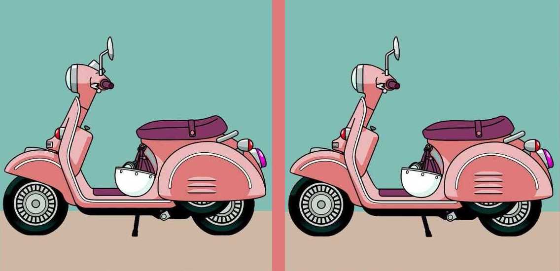 Será que você consegue encontrar 3 diferenças entre as imagens da Scooter em 15 segundos?