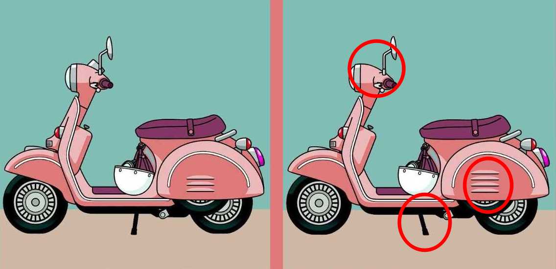 Será que você consegue encontrar 3 diferenças entre as imagens da Scooter em 15 segundos?