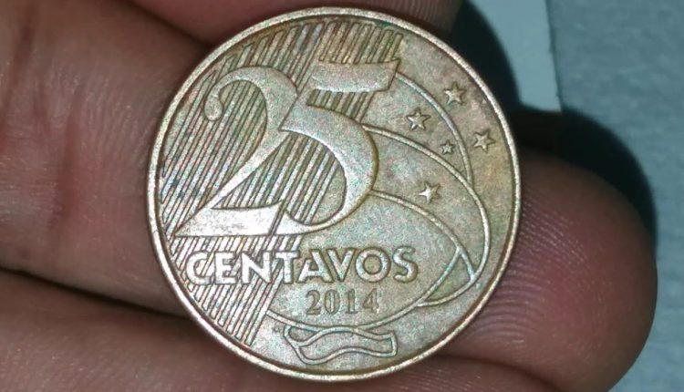 Moeda 25 centavos 2014