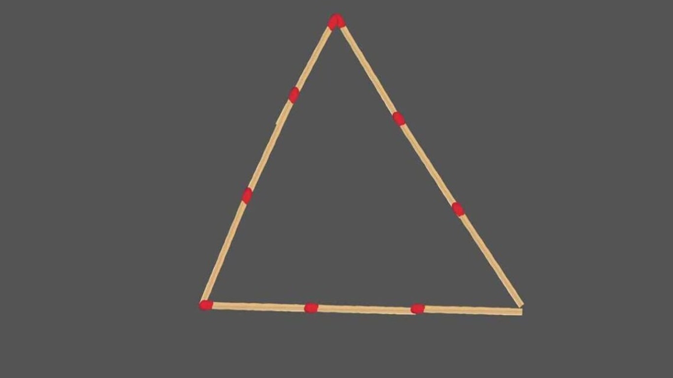 Teste de QI: forme 3 triângulos movendo somente 3 palitos