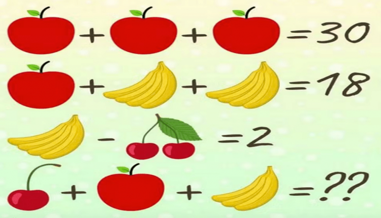 Raciocínio Lógico: resolva a equação das frutas em 10 segundos