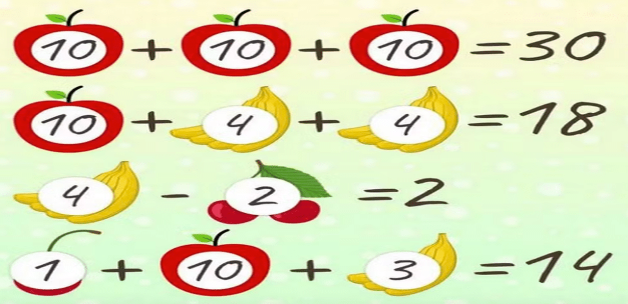 Raciocínio Lógico: resolva a equação das frutas em 10 segundos