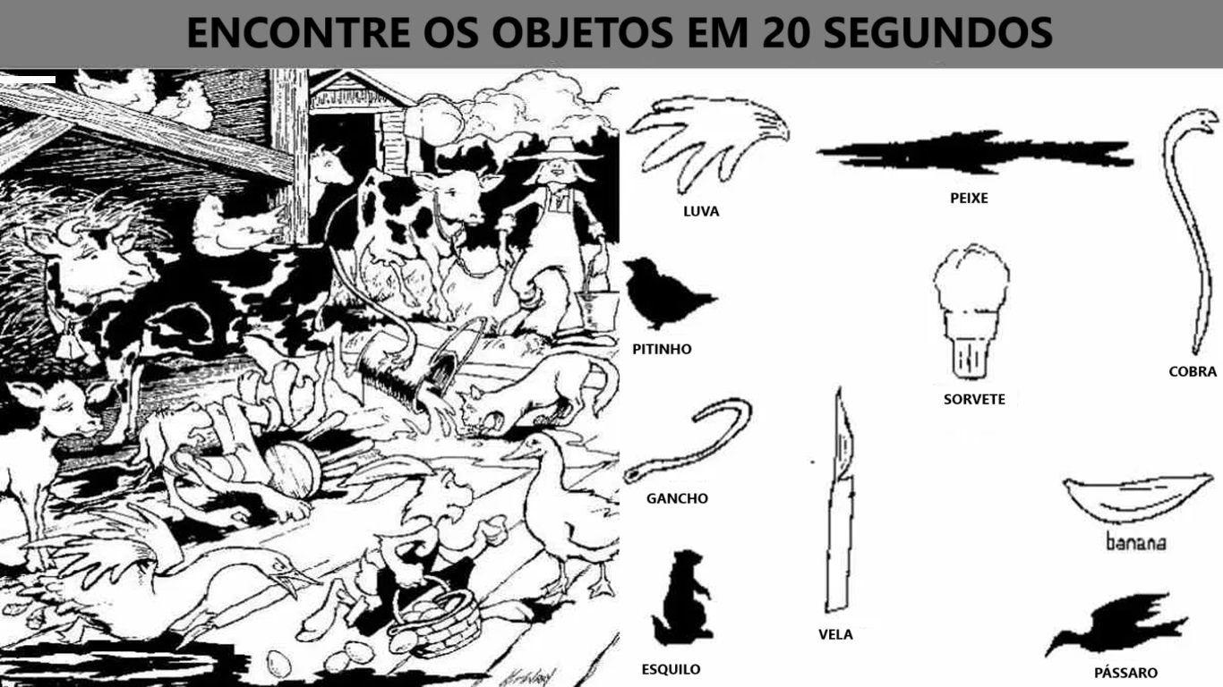 Ilusão de Ótica: será que você consegue encontrar esses objetos em 20 segundos?