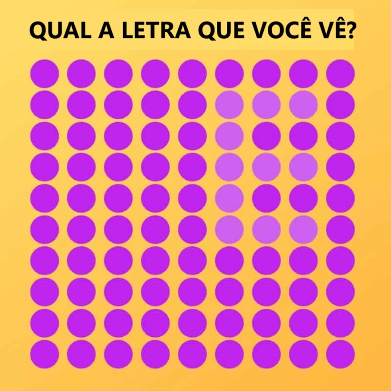 Teste Visual: qual a letra que você consegue vê?