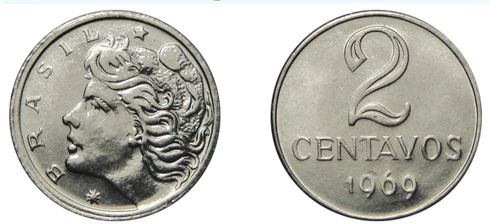 Moeda 2 centavos 1969