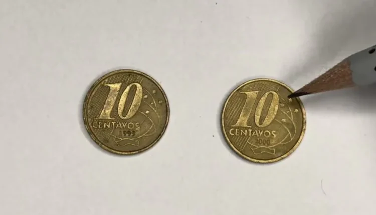 Moedas de 10 centavos com reverso invertido mais valorizadas de 2024