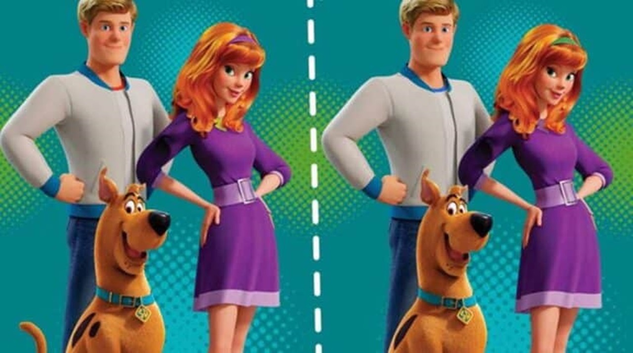 Teste de QI: encontre 6 diferenças na imagem com a trupe do Scooby-Doo