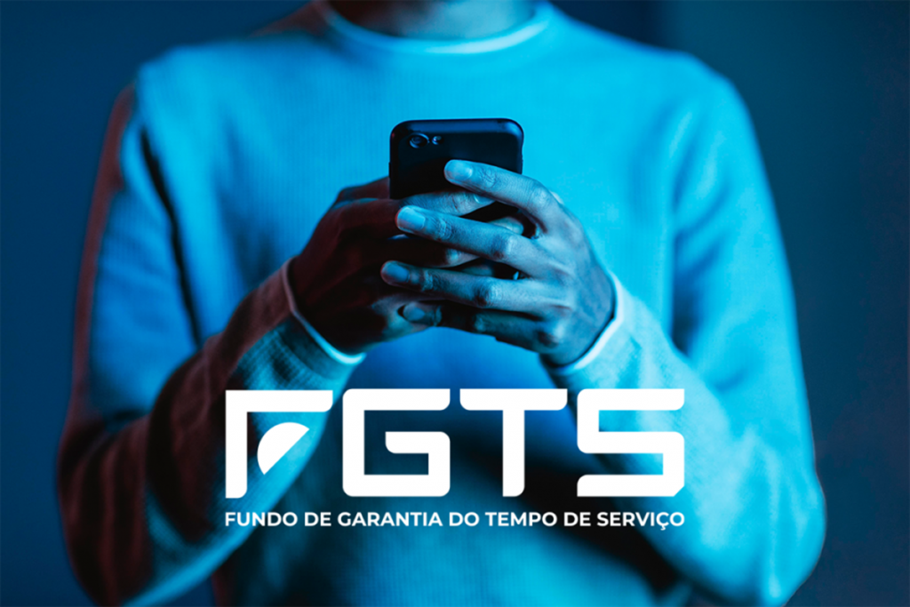 Cidadão utilizando o celular, representando a adesão ao saque-aniversário do FGTS