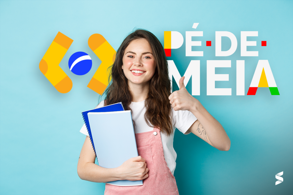 Estudante beneficiária do programa Pé-de-Meia