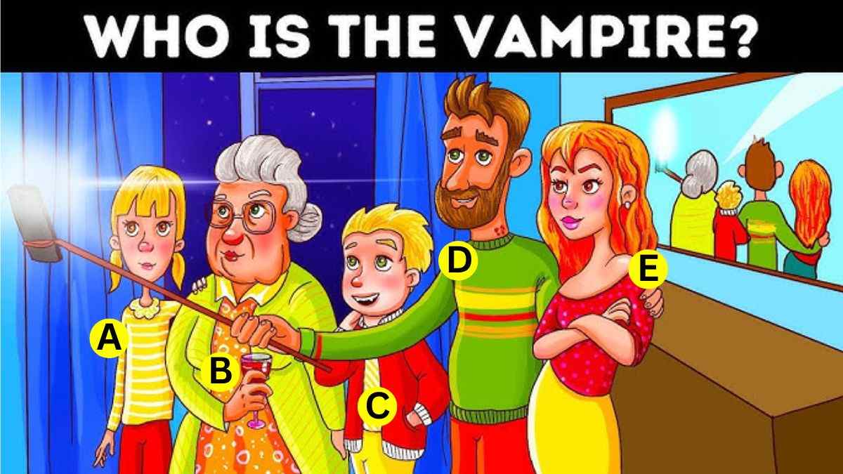 Teste de QI do vampiro na família. Fonte: Jagran Josh.