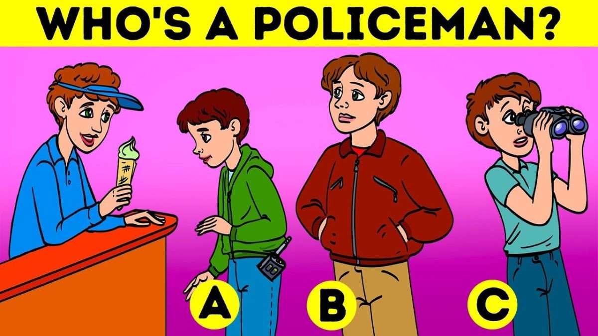 Teste de QI - quem é o policial? Fonte: Jagran Josh.