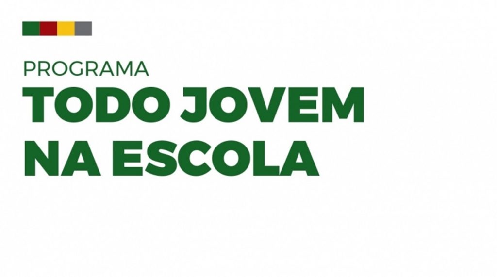 Logo do Programa Todo Jovem na Escola, representando uma modalidade de auxílio financeiro para educação.